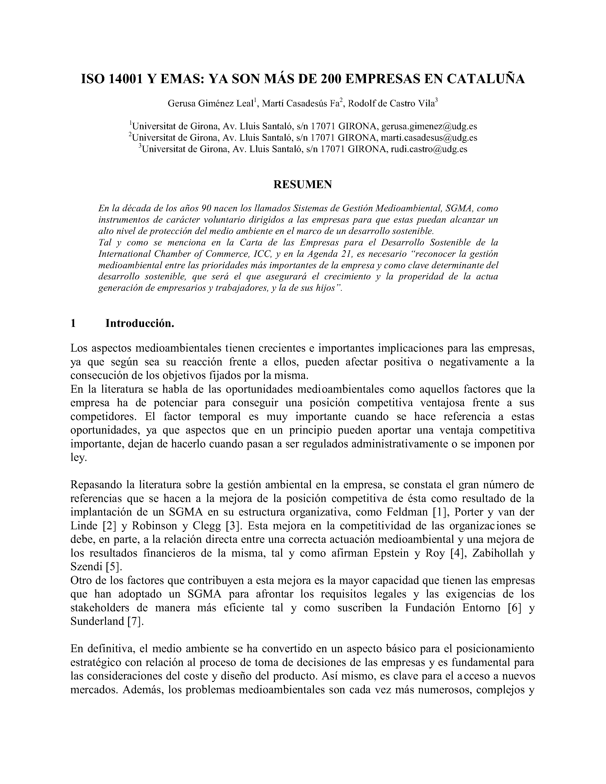 ISO 14001 Y EMAS: YA SON MÁS DE 200 EMPRESAS EN CATALUÑA